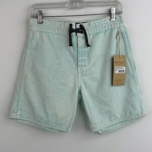 Lightning Bolt Board Shorts Men's 28 Blue Tint Acid‎ Wash Pelican Surf Swim NWT